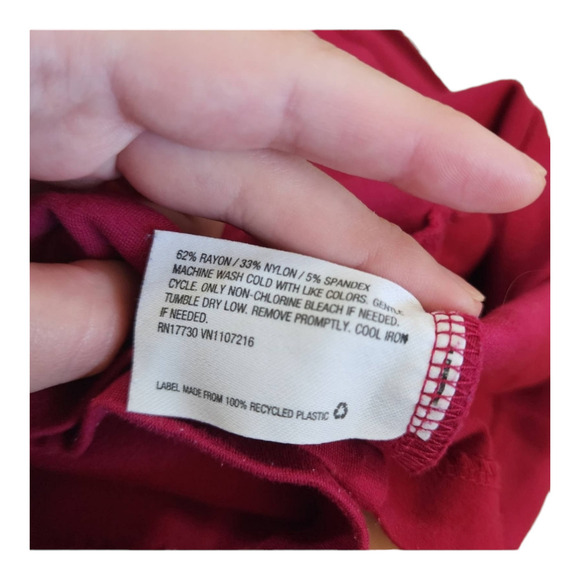 The Nines by Hatch Vibrant Pink Fuchsia Maternity Dress women's size medium - Picture 4 of 6